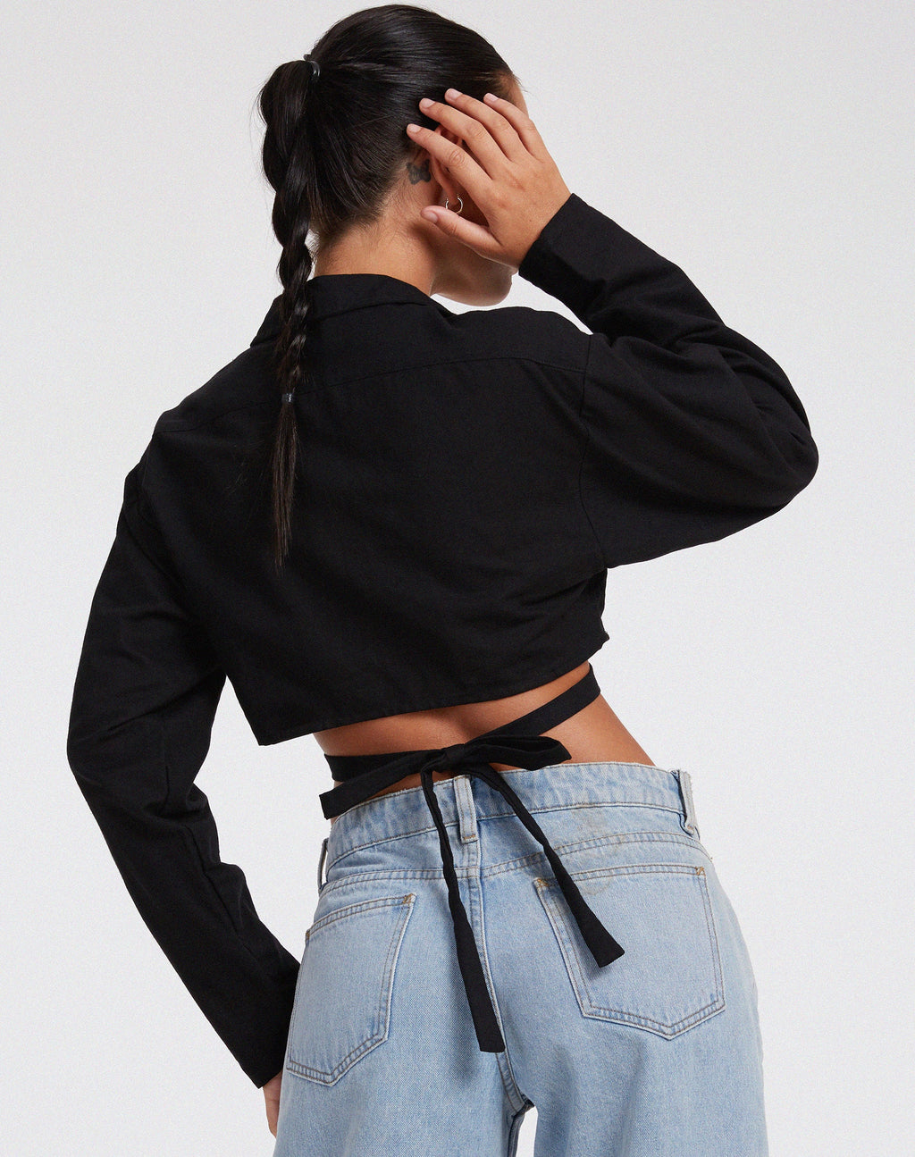 Top Elyse in nero Rami