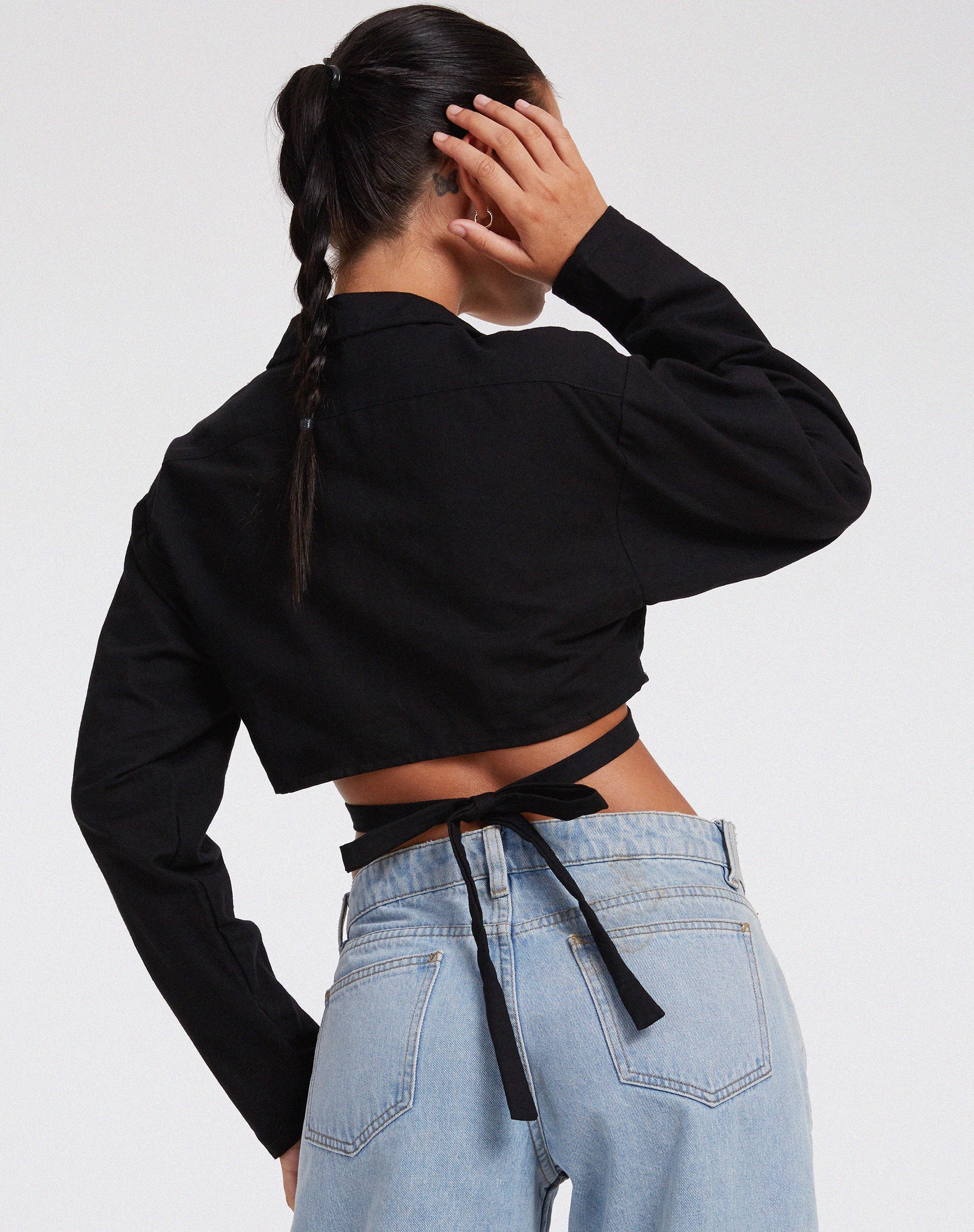 immagine di Elyse Crop Top in nero Rami