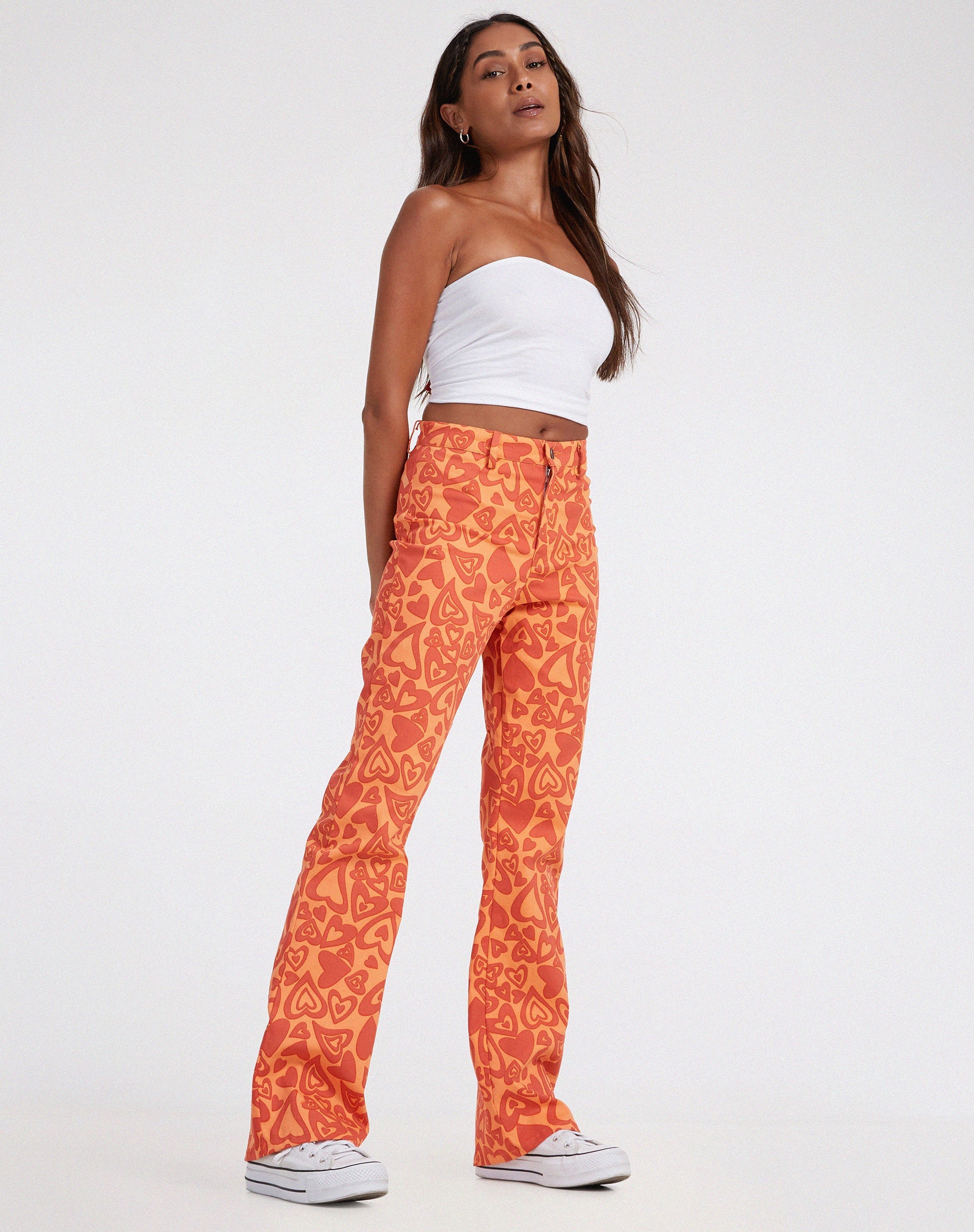 immagine di Zoven Flare Trouser in Retro Heart Orange