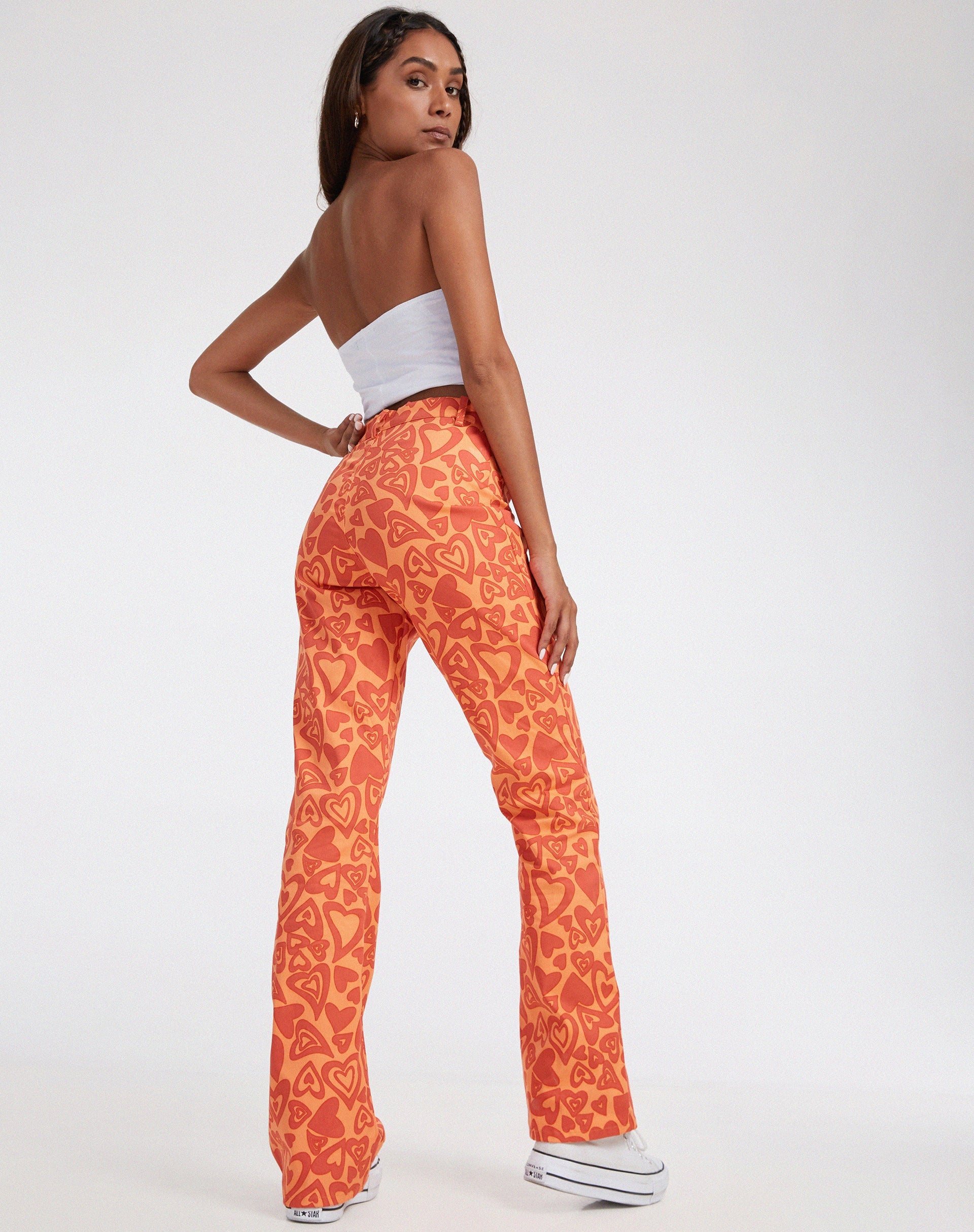 immagine di Zoven Flare Trouser in Retro Heart Orange